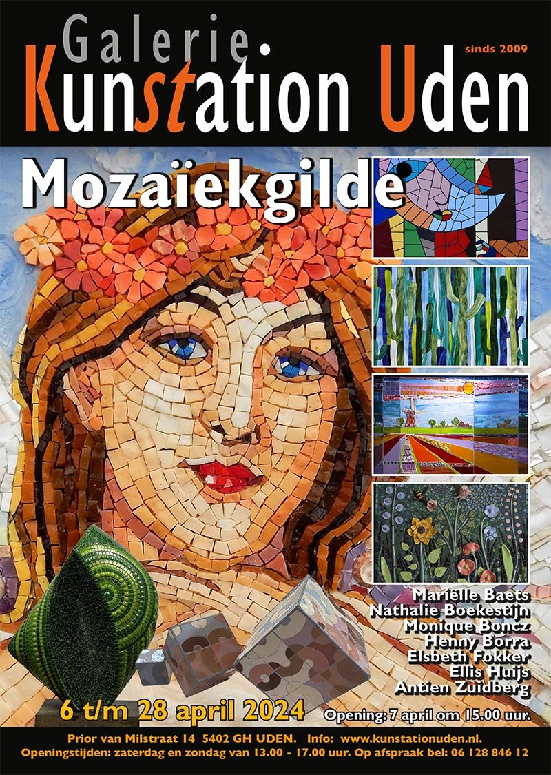 Poster 04 April 2024 featured Kunstation Uden Mozaikgilde